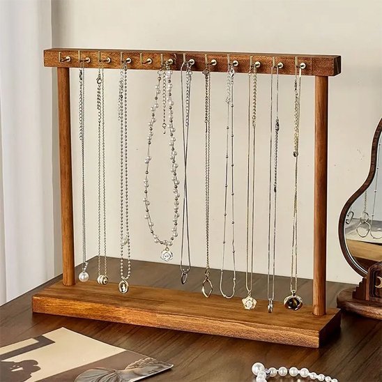 Porte bijoux | bois massif -gagne du temps