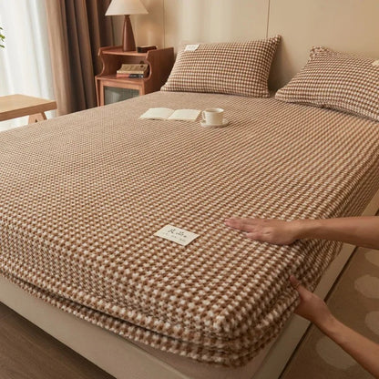 drap housse polaire corail cosy