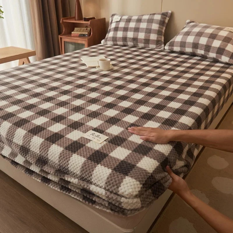 drap housse polaire corail pratique
