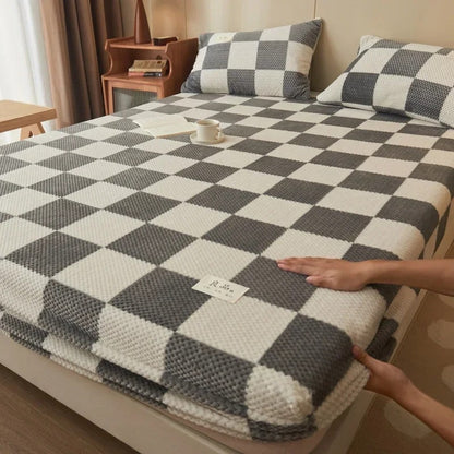 drap housse polaire corail beau