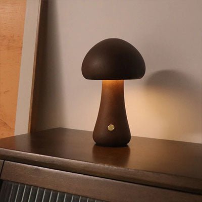 lampe champignon noyer Tactile belle 