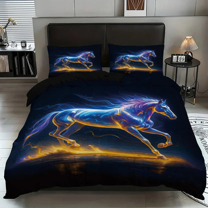 parure de lit cheval 3D splendide